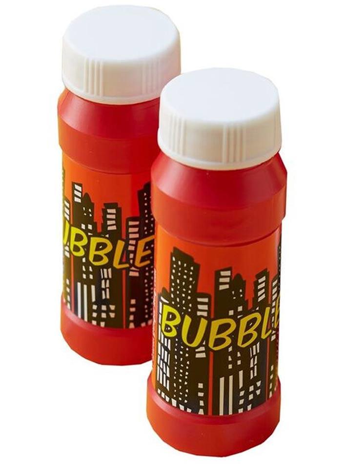 Pop Art Superhero Party Bubbles - pack of 6 pots ea 20ml with bubble wand. By Ginger Ray PA-125 available here at Karnival Costumes online party shop