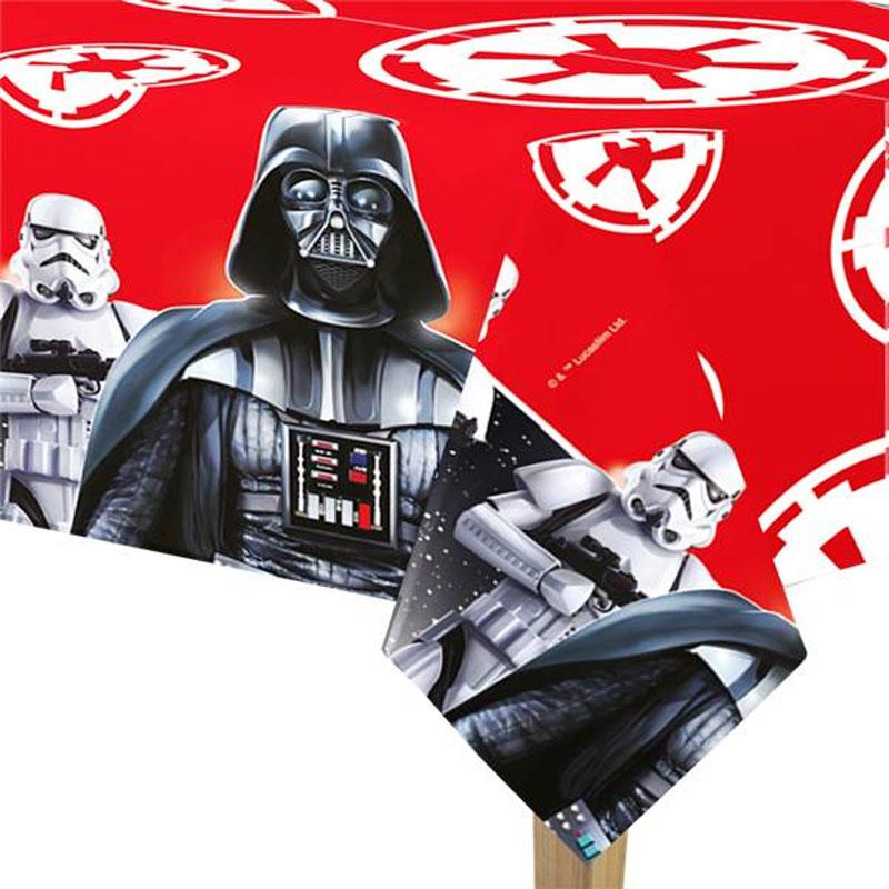 Star Wars Plastic Tablecover measuring 1.8m x 1.2m by Pioneer Party 53847 and available here at Karnival Costumes online party shop