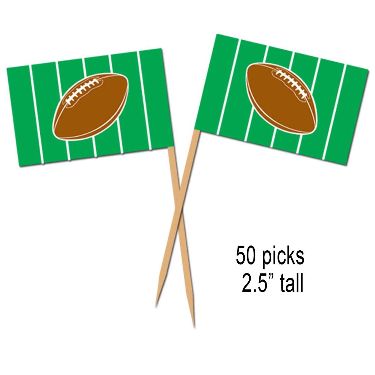 NFL American Football Picks - 50pcs by Besitle 60127 from a collection of American Football picks and tableware here at Karnival Costumes online party shop