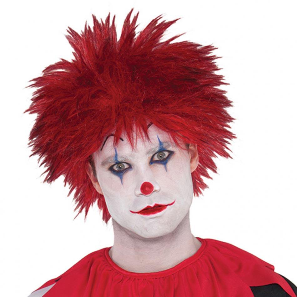 Deep red Evil Clown Wig for adults by Amscan 841638 available from a selection here at Karnival Costumes online Halloween party shop