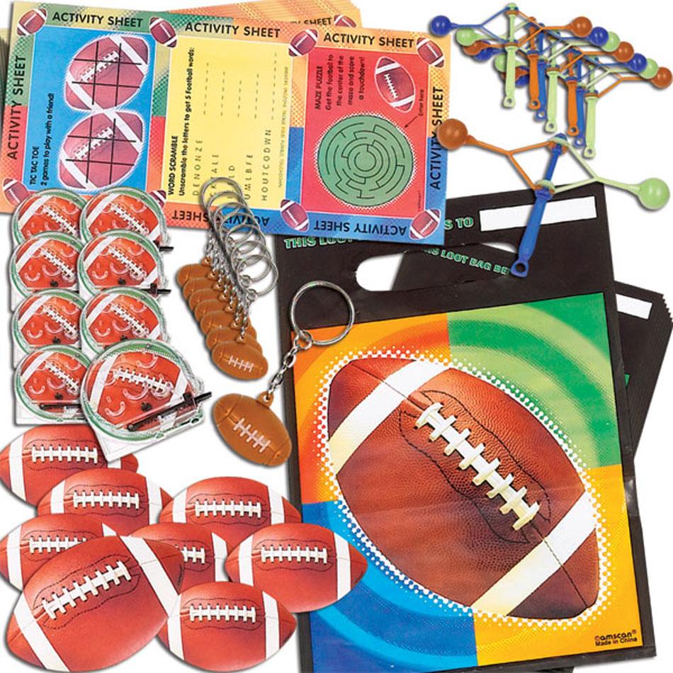 48pc American Football Favour Pack (contents subject to change) by Amscan 397750 available in the UK here at Karnival Costumes online American Football party shop
