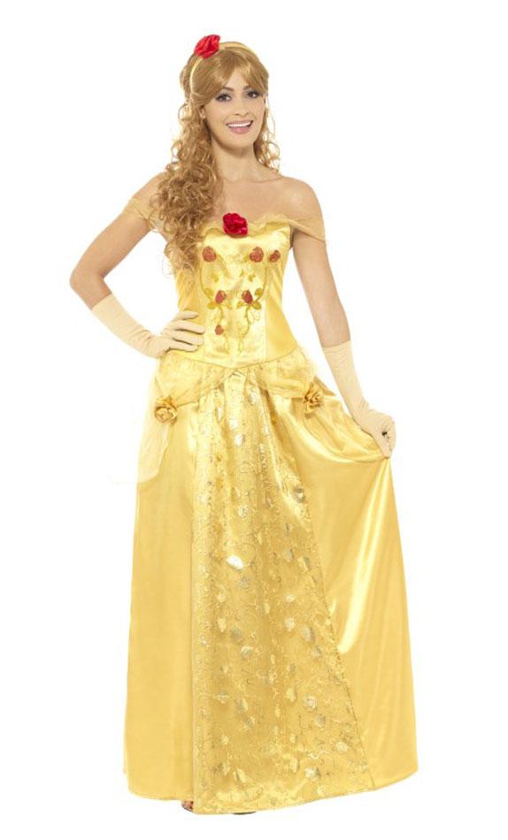 Golden Princess Costume - Belle of the Ball fancy dress costume by Smiffy 45969 available here at Karnival Costumes online party shop