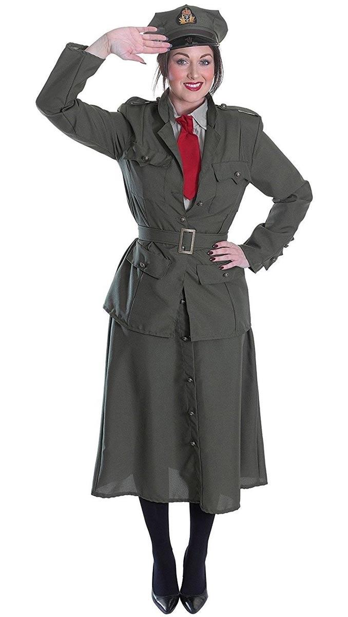 WWII Army Officer Costume for Ladies by Bristol Novelties AC712 available here at Karnival Costumes online party shop
