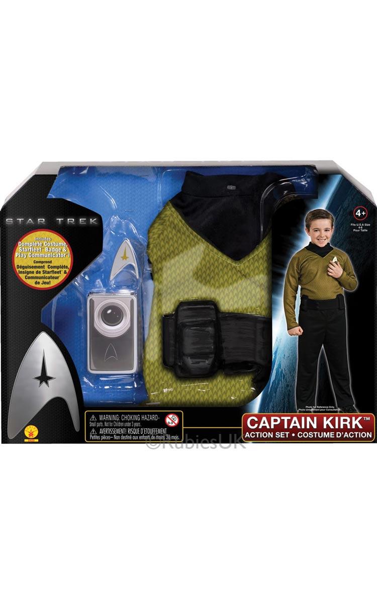 Star Trek Captain Kirk Action Box Fancy Dress Costume for Boys by Rubies 8420 available here at Karnival Ciostumes online party shop