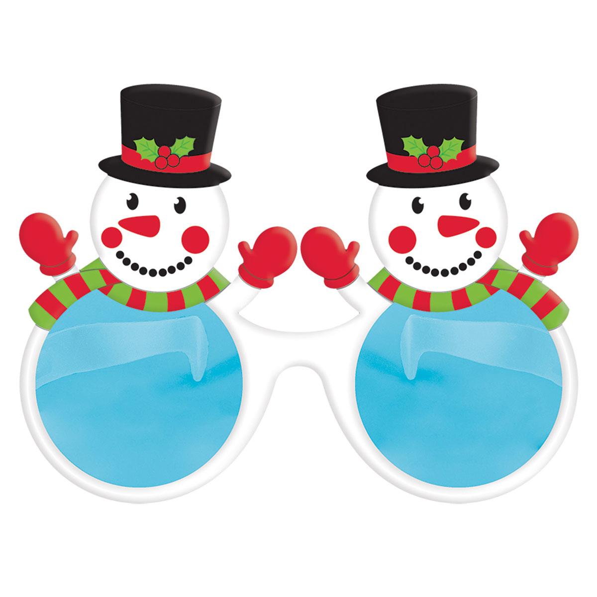 Giant Snowman Glasses 20cm x 15cm - Novelty Christmas Specs by Amscan 398933 available here at Karnival Costumes online party shop