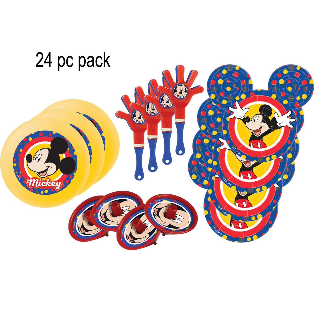 Mickey Mouse Value Favour Pack 24pcs (6ea 4 designs) by Amscan 9903186 available here at Karnival Costumes online party shop