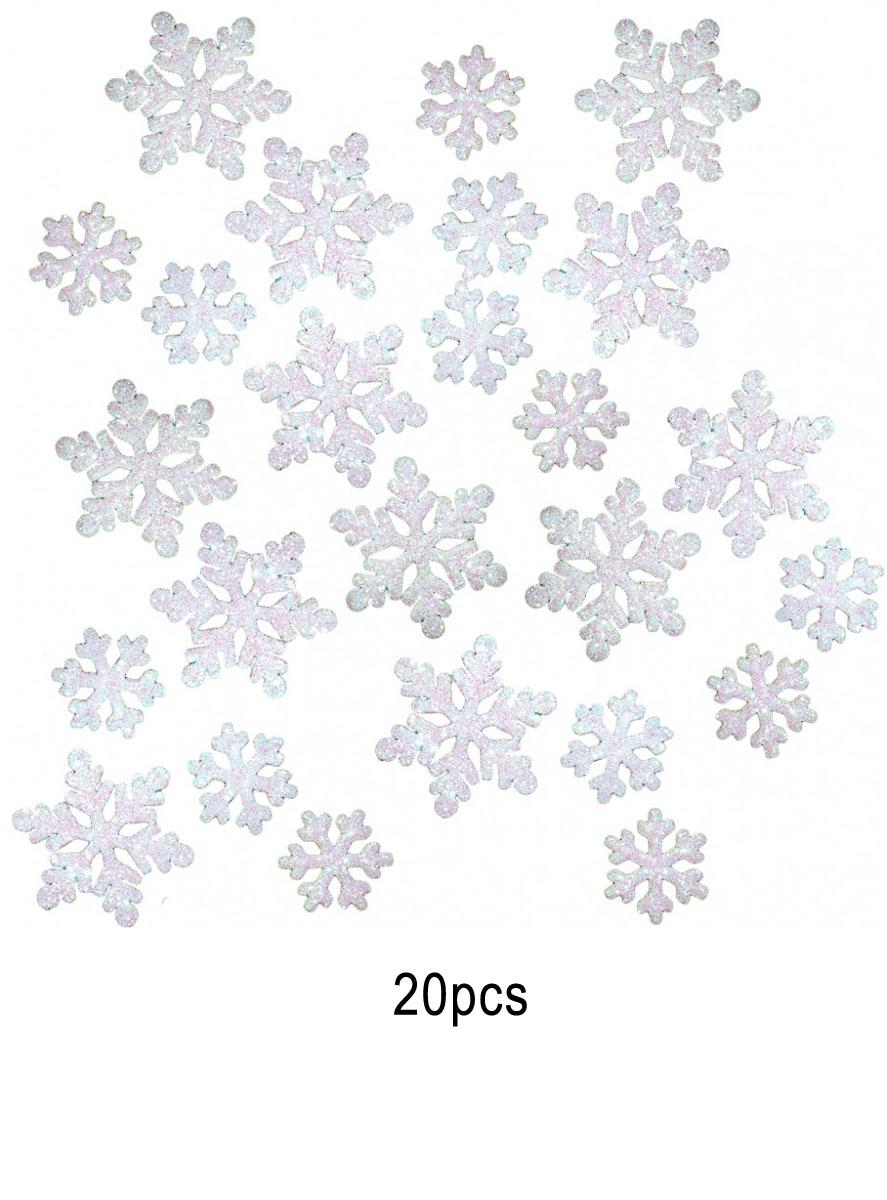 Frozen Snowflake Table Decorations 20 pcs Christmas snowflake table sparkles by Amscan 999261 available here at Karnival Costumes online party shop