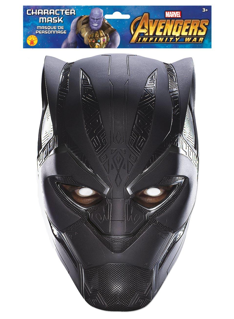 Black Panther Character Face Mask  by Mask-erade 200329 available from the Avengers Infinity War collection here at Karnival Costumes online party shop