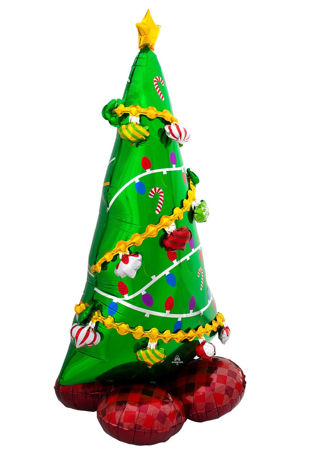 59" tall AirLoonz Christmas Tree Air-Fill Character Balloon by Amscan 8311711 available here at Karnival Costumes online party shop