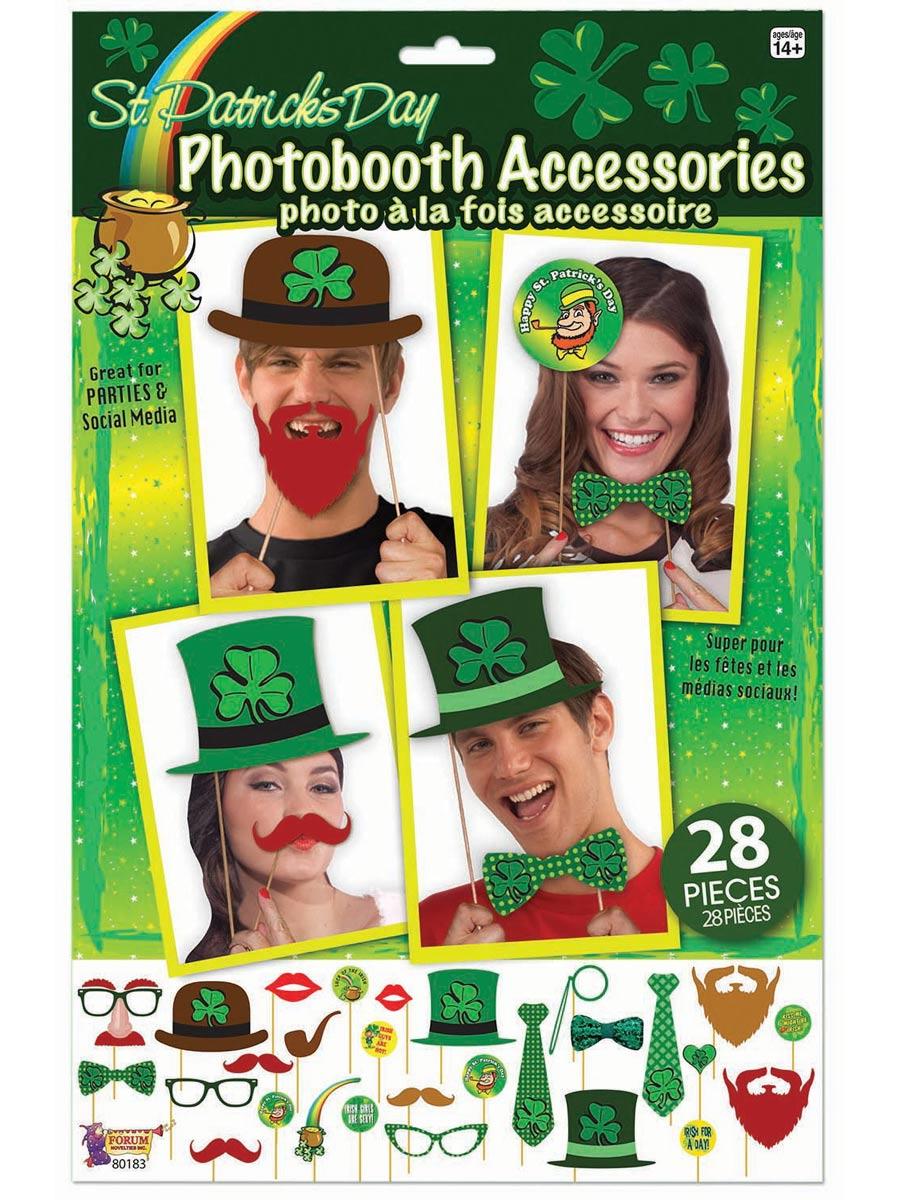 St Patrick's Day Photo Booth Kit 28pc by Forum Novelties 80183 available here at Karnival Costumes online party shop