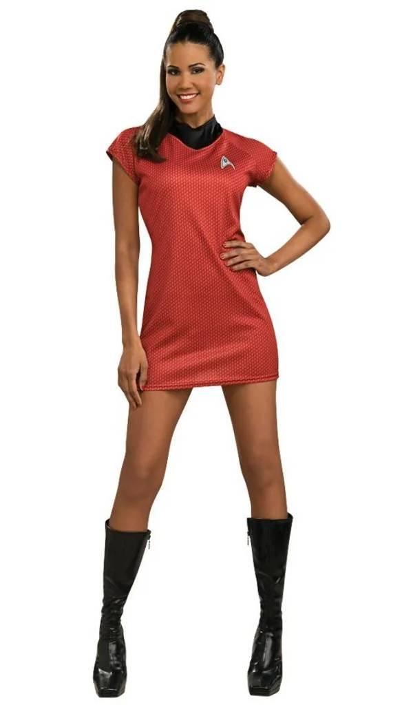 Star Trek Enterprise Crew Red Dress Fancy Dress Costume by Rubies 887367 available here at Karnival Costumes online party shop