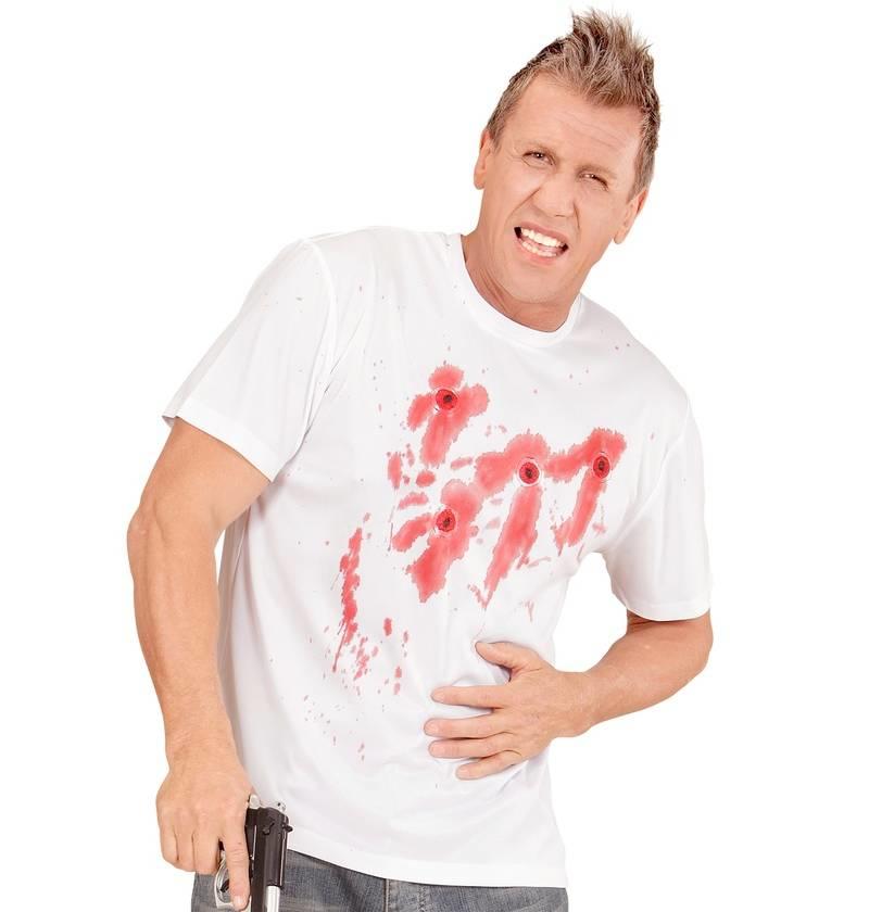 Bullet Hole T-Shirt by Widmann 1130 available here at Karnival Costumes online party shop