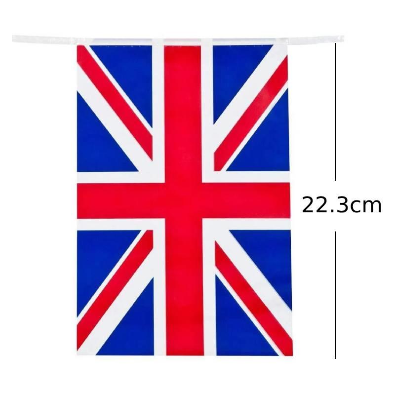 Individual flag detail from our Union Jack Flag 10m Bunting in Plastic by Amscan 9913041 available here at Karnival Costumes online party shop