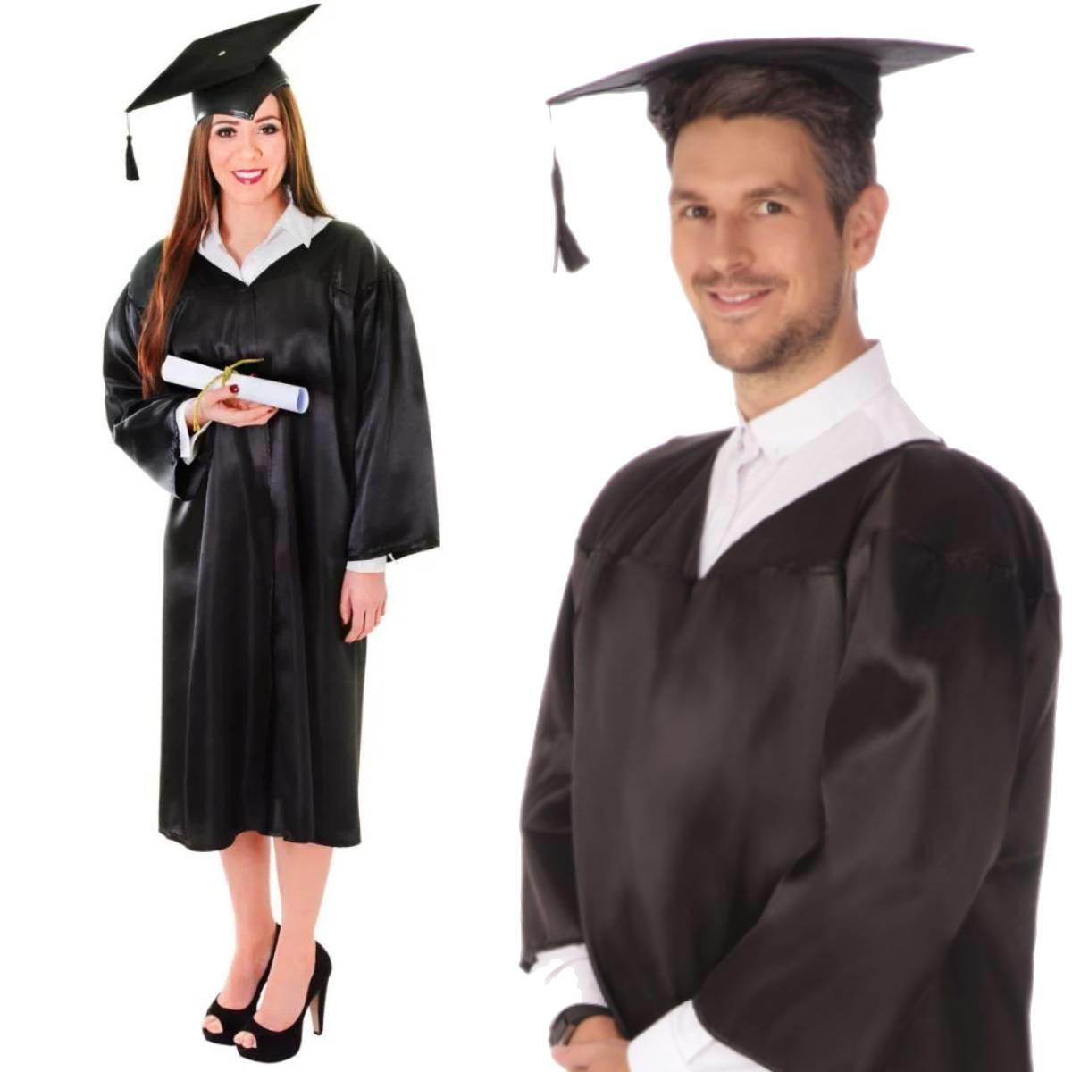 Unisex Graduation Robe costume including Mortar Board by Bristol Novelties AC396 available here at Karnival Costumes online party shop