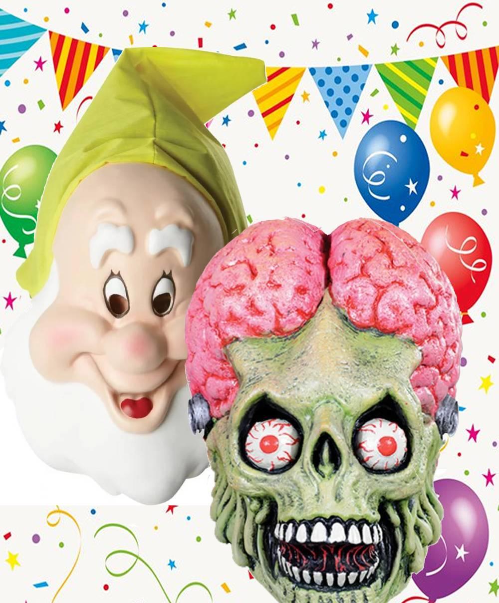 Costume masks for all ages. Superb selection of comical and sinister face masks all categorised for your convenience includes all of the Mask-erade range all available here at Karnival Costumes online party shop