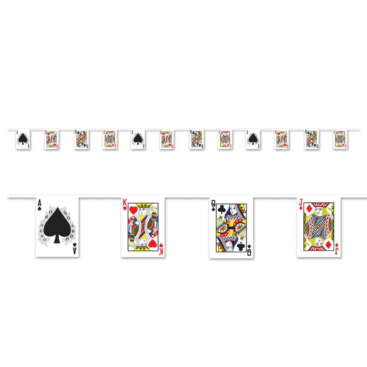 Playing Card Pennant Banner by Beistle 54167 available here at Karnival Costumes online party shop