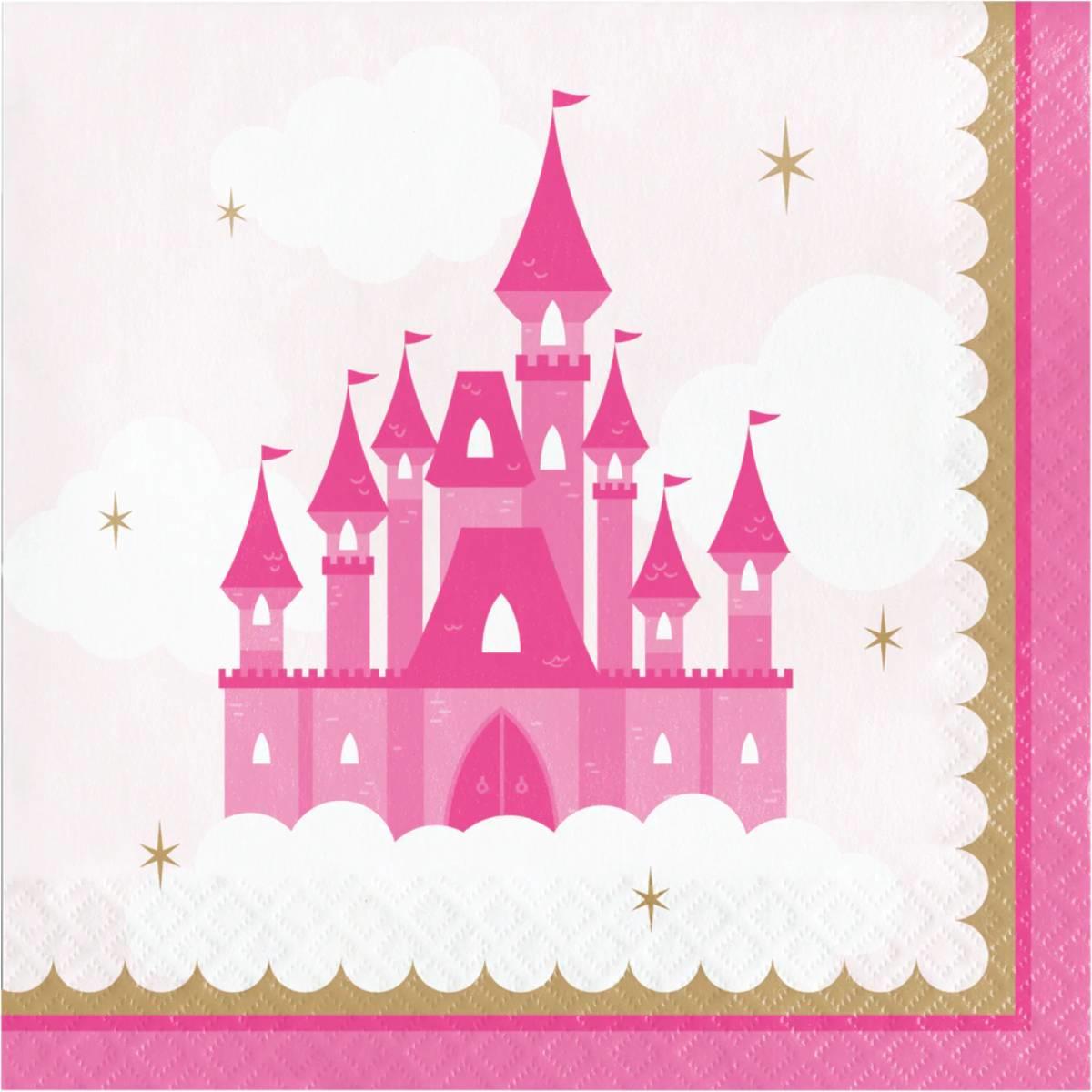 Princess Party Paper Luncheon Napkins by Creative Party PC344444 available here at Karnival Costumes online party shop