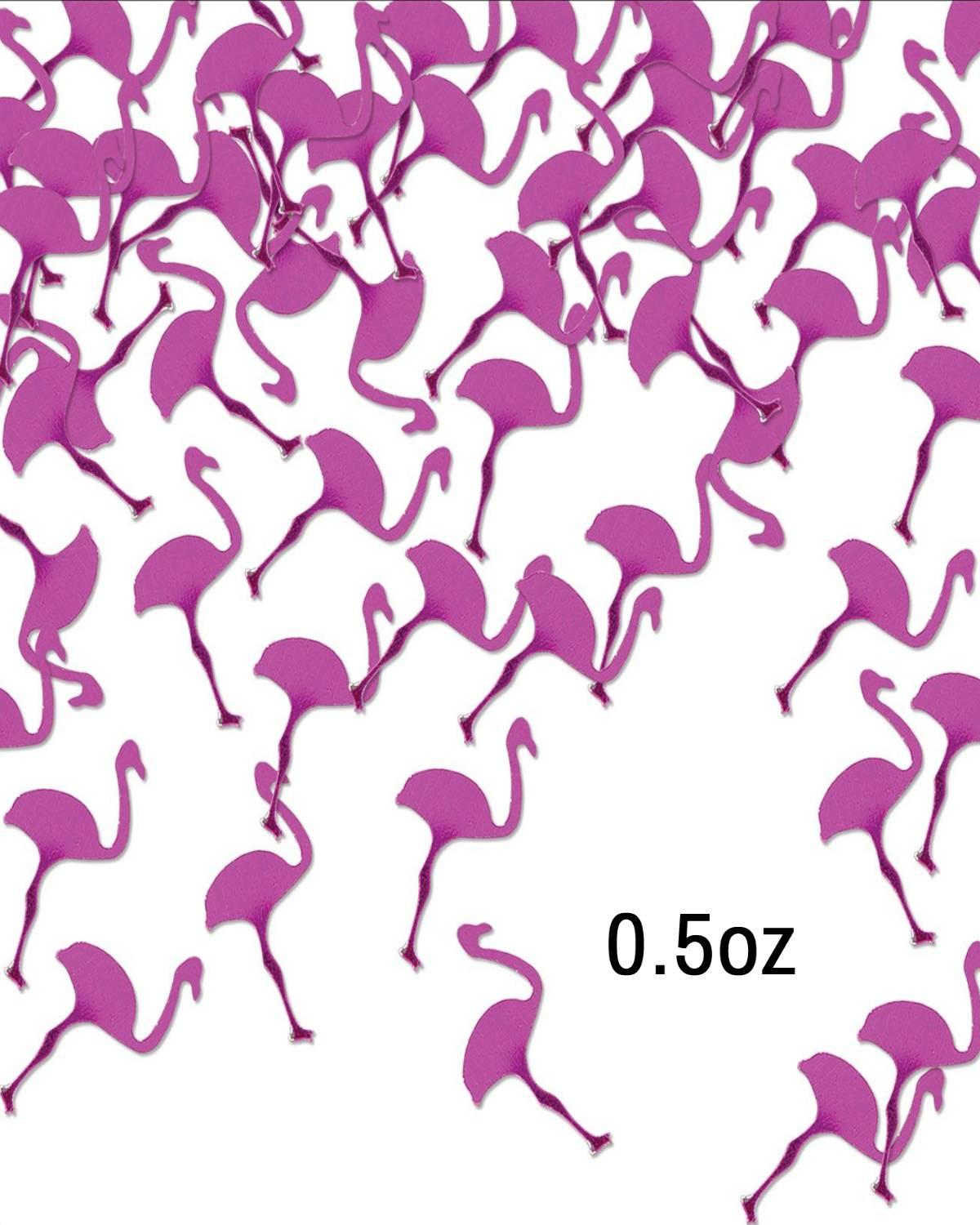 Pkt 0.5oz Pink Flamingo Foil Confetti by Beistle CN308 available here at Karnival Costumes online party shop