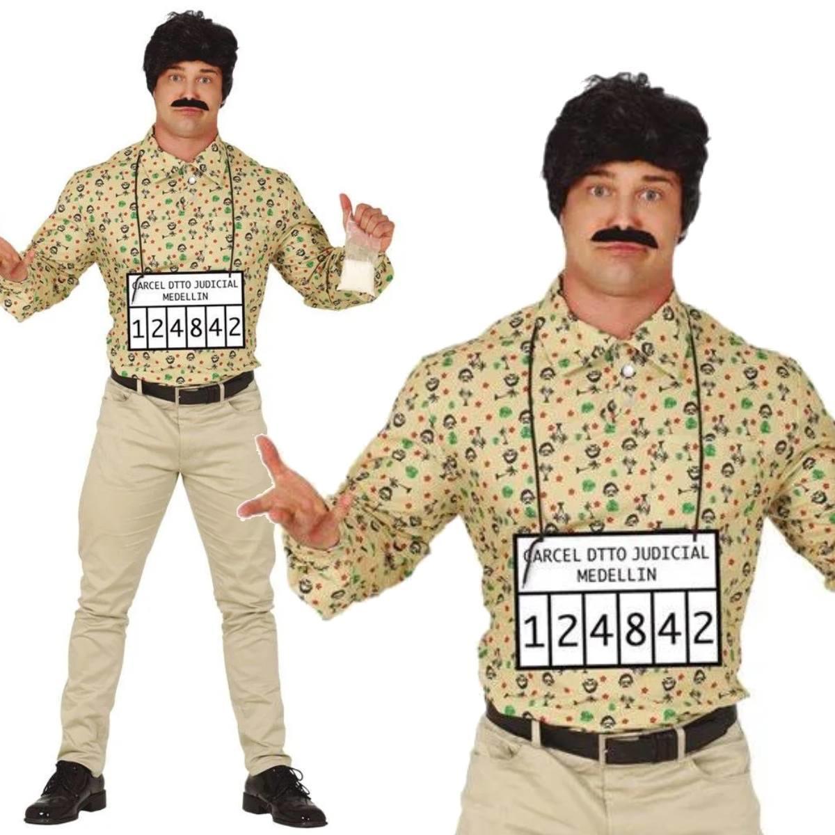Men's Colombian Gangster Costume Pablo Escobar Fancy Dress by Guirca 86654 available here at Karnival Costumes online party shop
