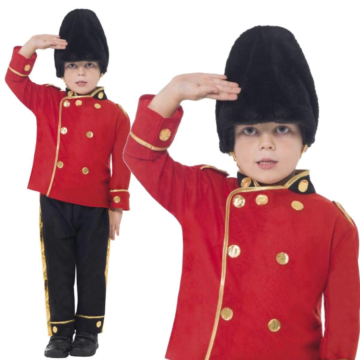Busby Guard Costume Kids Red Jacket Hat