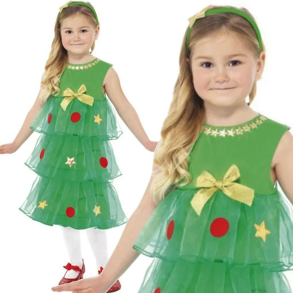 Cute Christmas Tree Fancy Dress for Girls 24332 | Karnival Costumes