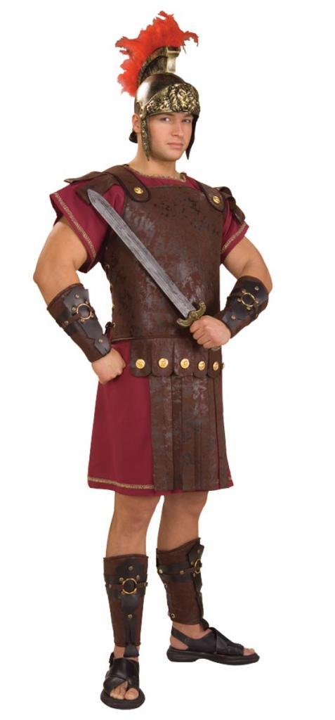 Roman Body Armour shown being worn with all of the other available Roman Costume Accessories from a huge range at Karnival Costumes www.karnival-house.co.uk
