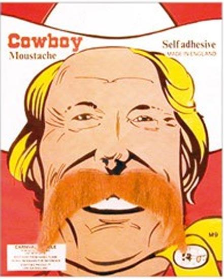 Cowboys Blonde self-adhesive moustache by Steptoe M9 available here at Karnival Costumes online party shop