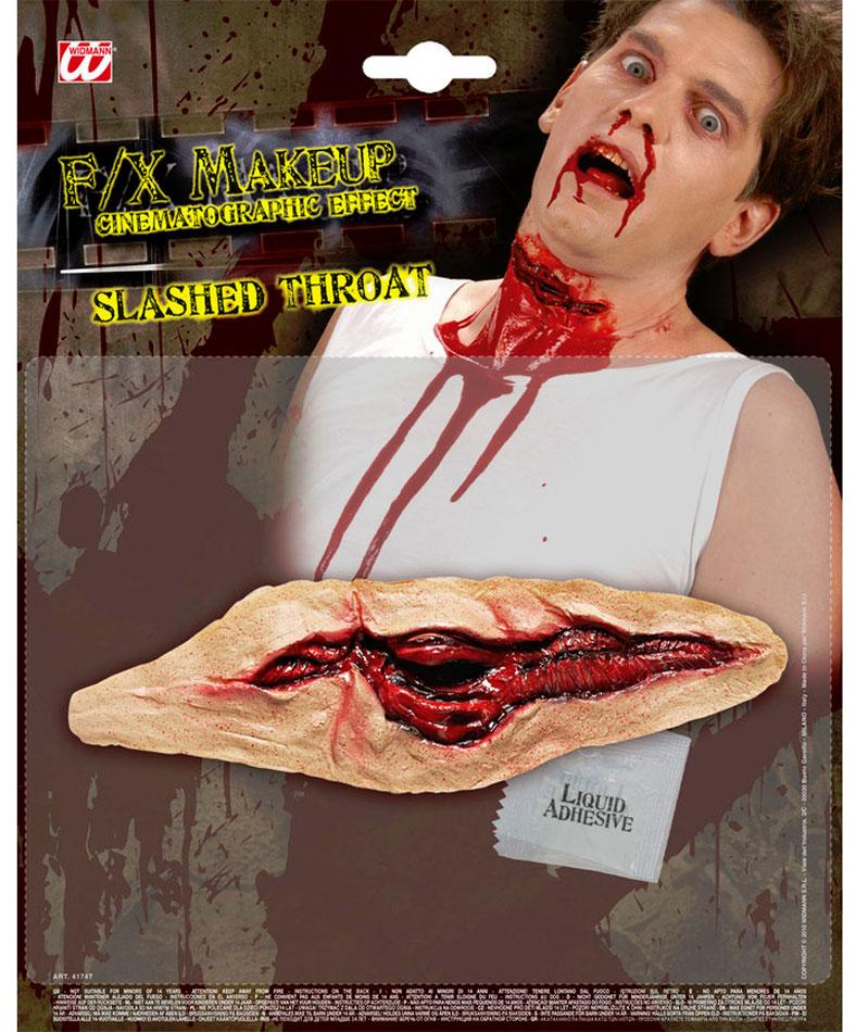 Slashed Throat Halloween or Horror Make-up Effect by Widmann 4174T by Widmann available here at Karnival Costumes online Halloween party shop