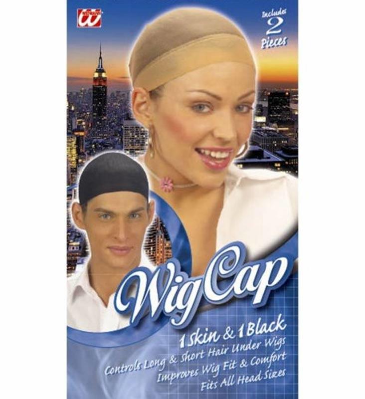 Pack of 2 Wig Caps - dark and neutral to improve the comfort and look of your costume wig. By Widmann 0998 they're available here at Karnival Costumes online party shop