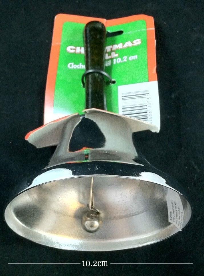 4" Diameter Santa Hand Bell from the Christmas Costume Accessories at Karnival Costumes