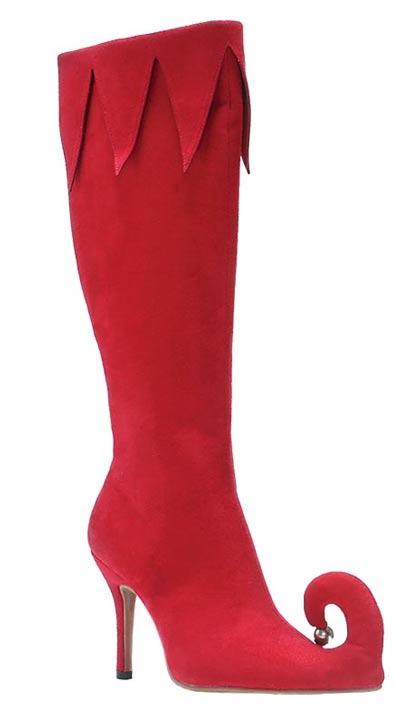 Sexy Red Elf Boots by Smiffys 30859 available here at Karnival Costumes online Christmas party shop