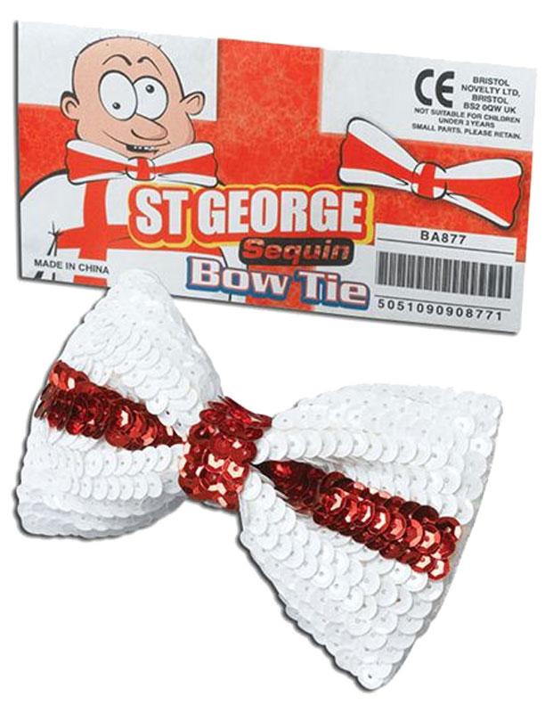 England Sequinned Bowtie - St George Cross