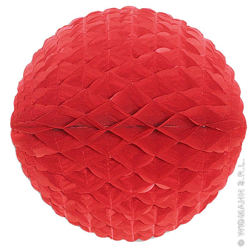 Red Honeycomb Paper Balls - 33cm