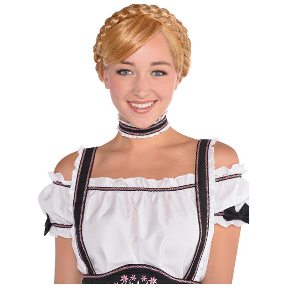 Blonde Milk Maid Wig or Bavarian Babe Wig for Ladies by Amscan 845748 available here at Karnival Costumes online Oktoberfest party shop