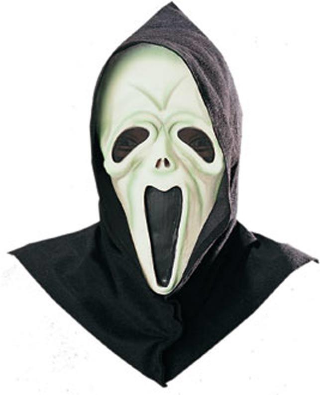 Shocked Ghost - Hooded Glow in the Dark Mask