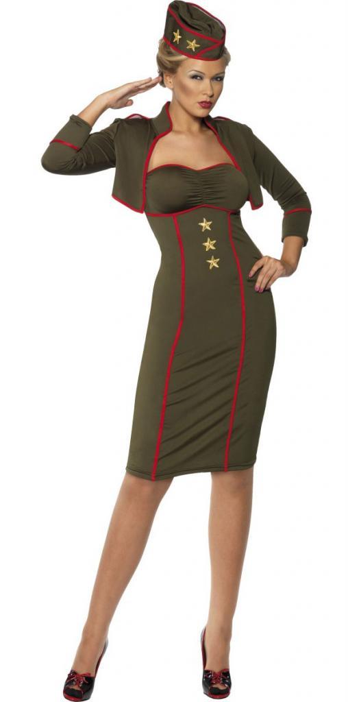 Army Girl Adult Fancy Dress Costume