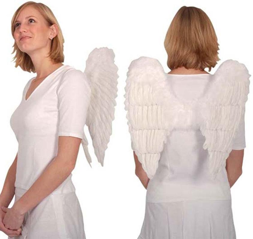 Feather Angel Wings White 50cm by Boland 52798 available here at Karnival Costumes online Christmas party shop