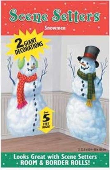 Christmas Scene Setter - Snowman  by Amscan 672154 available here at Karnival Costumes online Christmas party shop