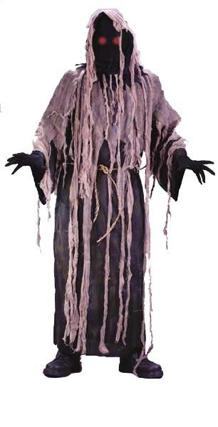 Gauze Zombie Fancy Dress Costume with Fading Eyes