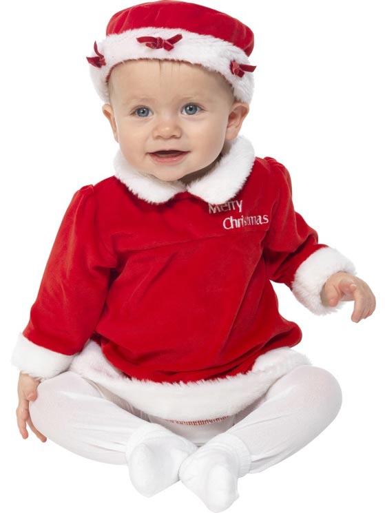 Baby Girl Santa Fancy Dress Costume by Smiffy 31896 available here at Karnival Costumes online Christmas party shop