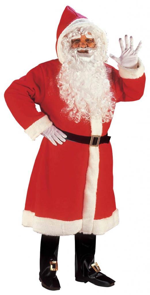 Deluxe Old Time Santa Claus Hooded Santa 6pce Costume by Widmann 1544V available here at Karnival Costumes online Christmas party shop
