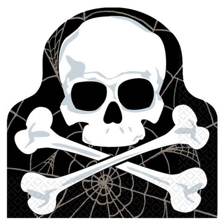 Halloween and Pirate Skull Luncheon Napkins - pkt 16