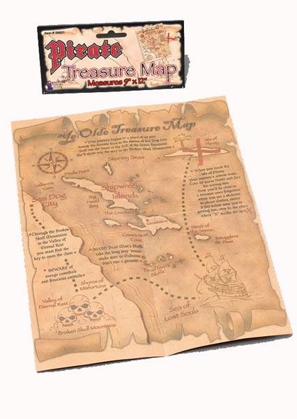 Pirate Map by Bristol Novelties BA997 available here at Karnival Costumes online party shop
