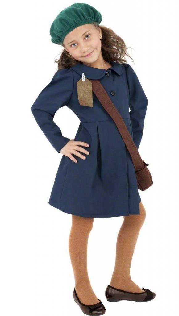 Wartime Evacuee Costume - Girls Fancy Dress - WWII Costumes