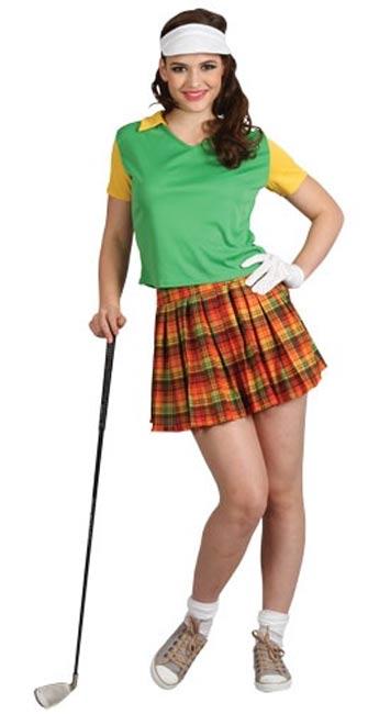 Ladies Golfer Costumes - Golfing Birdie Babe Costume
