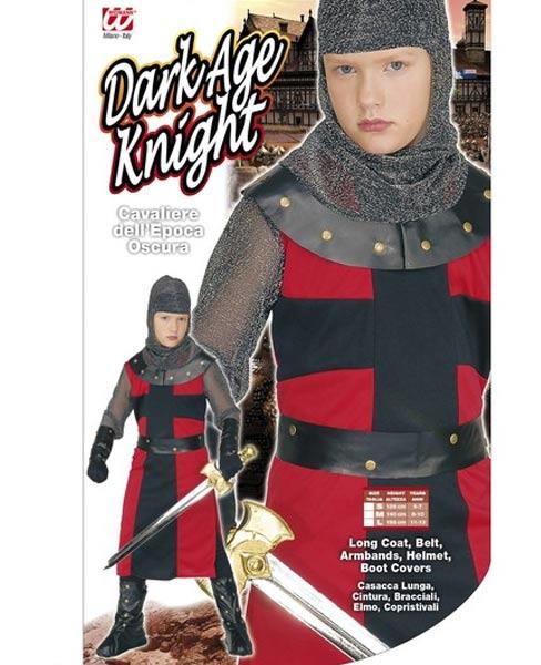 Boy's Medieval Dark Age Knight fancy dress costume for parties and school dress-up days. By Widmann 5548 it's available here at Karnival Costumes online party shop