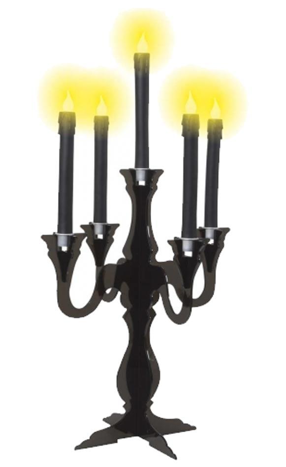 Deluxe Black Candelabra from a huge range of Halloween decorations and party goods at Karnival Costumes your fancy dress specialists.