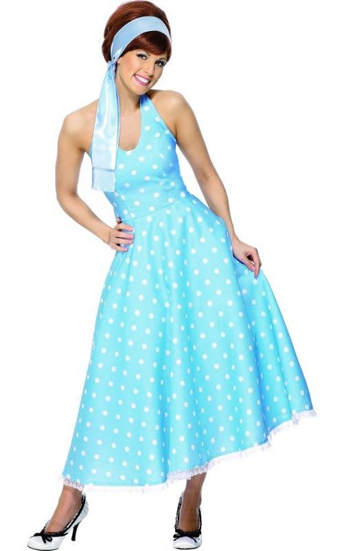 1950's Polka Dot Fancy Dress Costume rom a collection 50s Fancy Dress at Karnival Costumes your fancy dress specialists