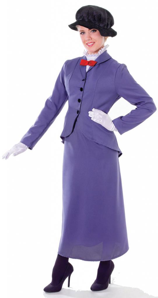 English Nanny Fancy Dress Costume from a collection of movie themed fancy dress by Bristol Novelties AC361 available from Karnival Costumes online party shop