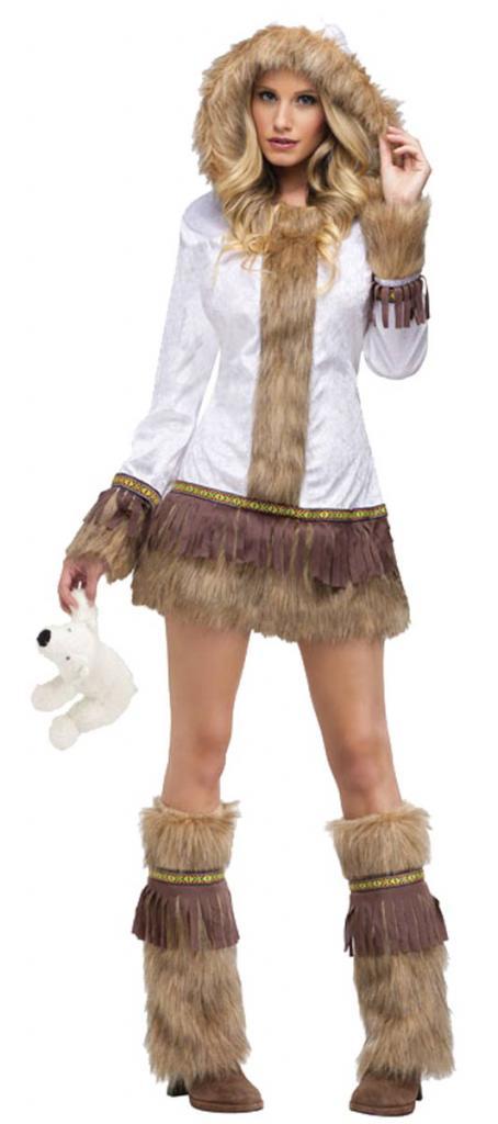 Eskimo Fancy Dress Costume for Ladies 3422 from a collection of fancy dress from around the world at Karnival Costumes online party shop